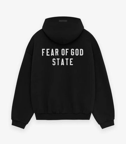  Essential Hoodie zip Black 