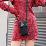  TÚI MLB MONOGRAM DIAMOND EMBO CELL PHONE CROSS BAG NEW YORK YANKEES 3ACRH041N-50BKS 