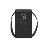  TÚI MLB MONOGRAM DIAMOND EMBO CELL PHONE CROSS BAG NEW YORK YANKEES 3ACRH041N-50BKS 