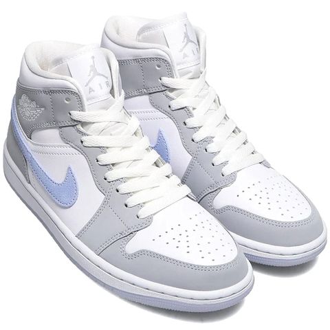  Air Jordan 1 Mid ‘White Aluminum Wolf Grey’ 