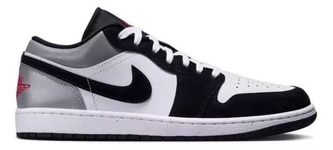  Jordan 1s low Black Matte silver 