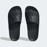  Adidas Sportwear Adilette Aqua Slides - All Black 