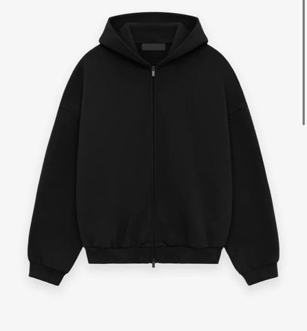  Essential Hoodie zip Black 
