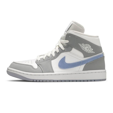  Air Jordan 1 Mid ‘White Aluminum Wolf Grey’ 