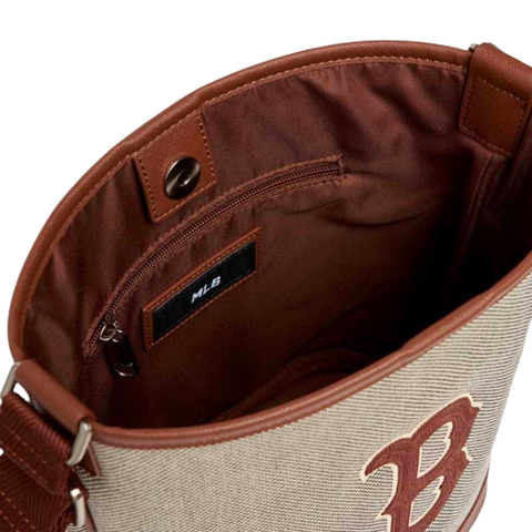  MLB Basic Big Logo Canvas Bucket Bag Boston 