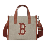  MLB Basic Big Logo Canvas Small Tote Bag Boston 