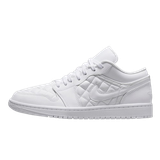  Nike Air Jordan 1 Low Quilted “Triple White” (W) 