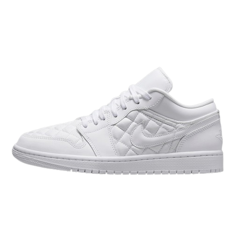  Nike Air Jordan 1 Low Quilted “Triple White” (W) 