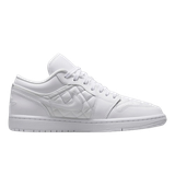  Nike Air Jordan 1 Low Quilted “Triple White” (W) 
