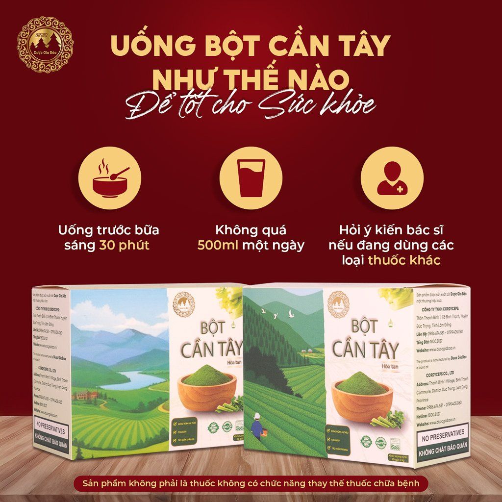  Bột Cần Tây Đông Trùng Hạ Thảo 