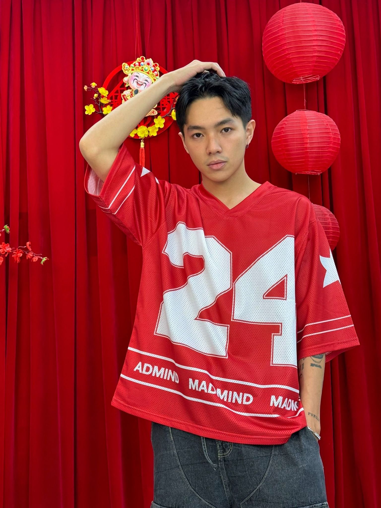  Áo Jersey Ngắn Tay 24 Jersey Madmind - Màu Đỏ 