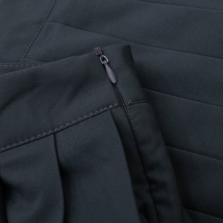  Chân Váy Kaki Xếp Ly Pleated Mini Skirt Cao Cấp  - Màu Xám 