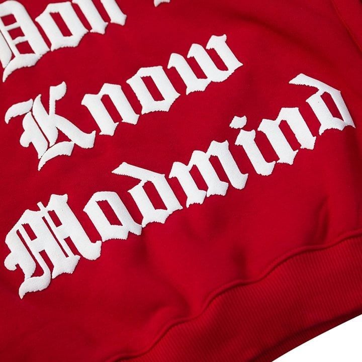  Áo Hoodie Tay Dài In Nổi, Nỉ Bông Mama Hoodie - Màu Đỏ 