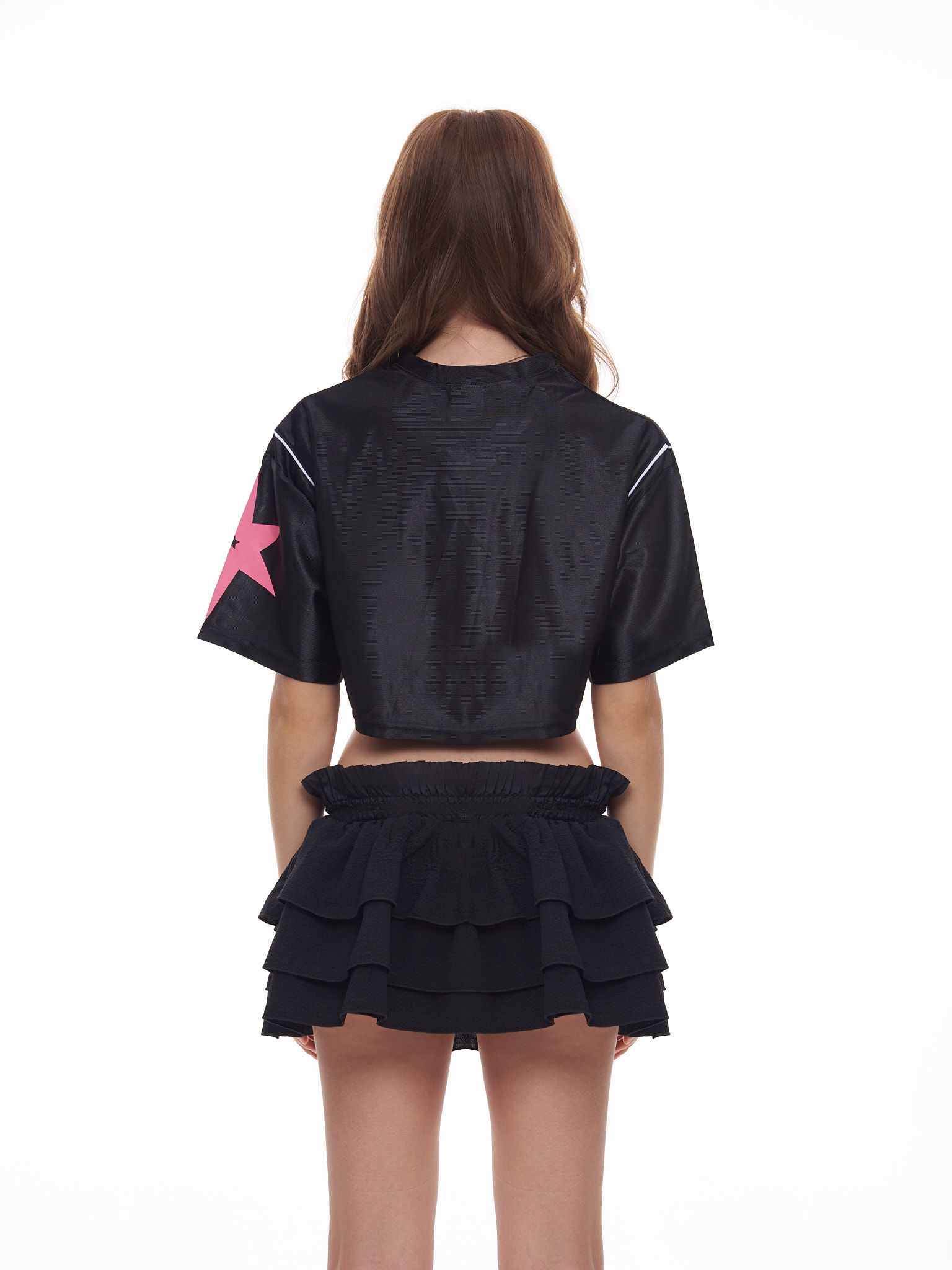  Chân Váy Ngắn Nhún 4 Tầng Phối Ren (Có Quần Bảo Hộ) Rora Skirt MADMIND - Màu Đen 