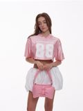  Áo Thun CropTop Jersey 88 MadMind - Màu Hồng 