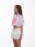  Áo Thun CropTop Jersey 88 MadMind - Màu Trắng 