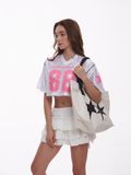  Áo Thun CropTop Jersey 88 MadMind - Màu Trắng 