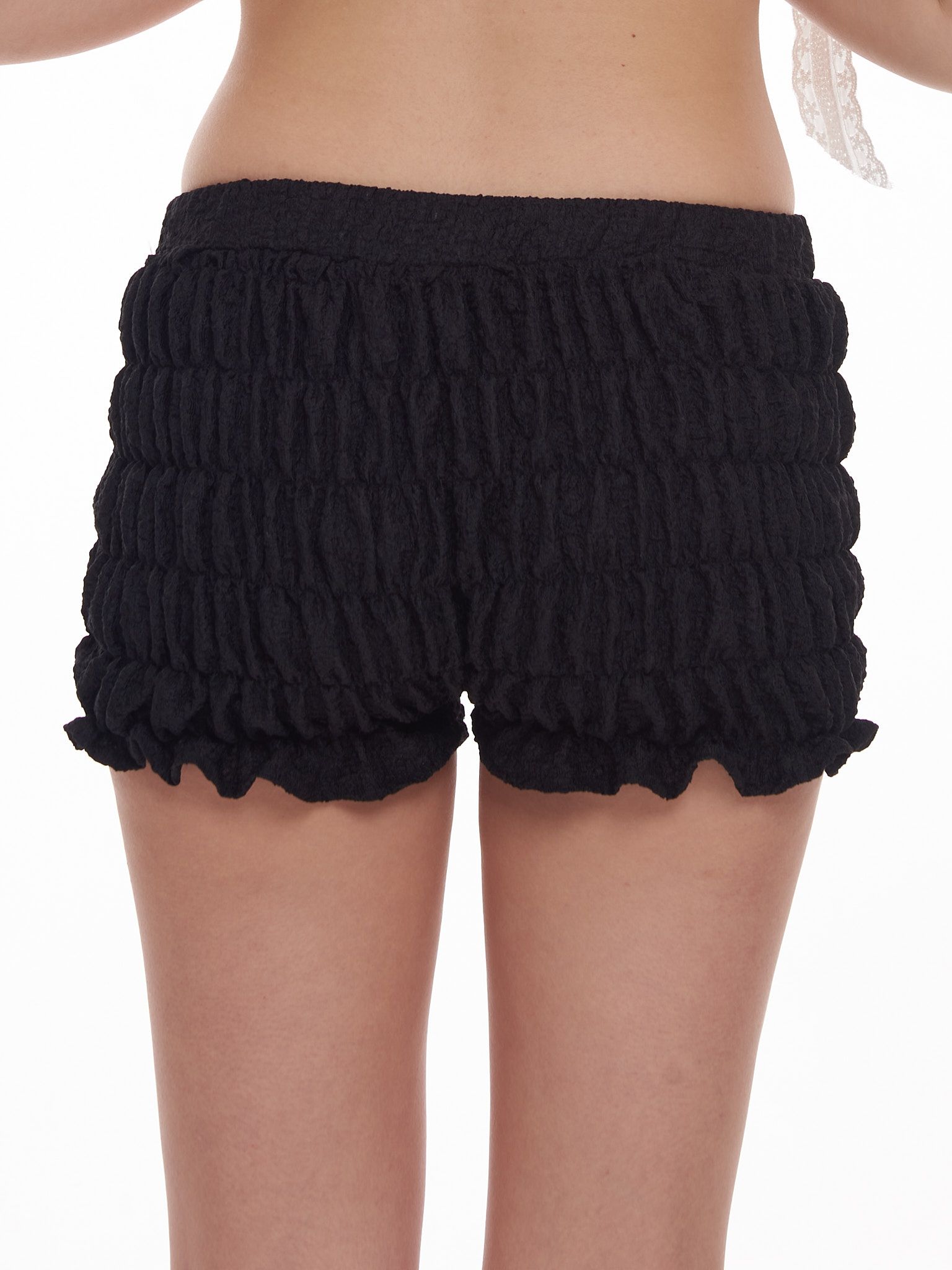  Quần Ngắn Nhún Thun Phối Nơ Hearty Short MADMIND - Màu Đen 