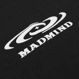  Áo Thun Ngắn Tay In Logo Phối Viền Tay Unisex Curve Tshirt Madmind 100% Premium Cotton - Màu Đen 
