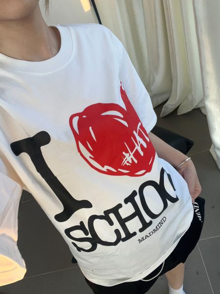  Áo Thun Ngắn Tay In Hình School Tshirt Madmind 100% Premium Cotton - Màu Trắng 