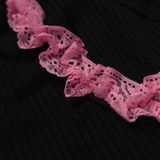  Quần Ngắn Ôm Body Ren Hồng Lace Shorts Madmind - Màu Đen 