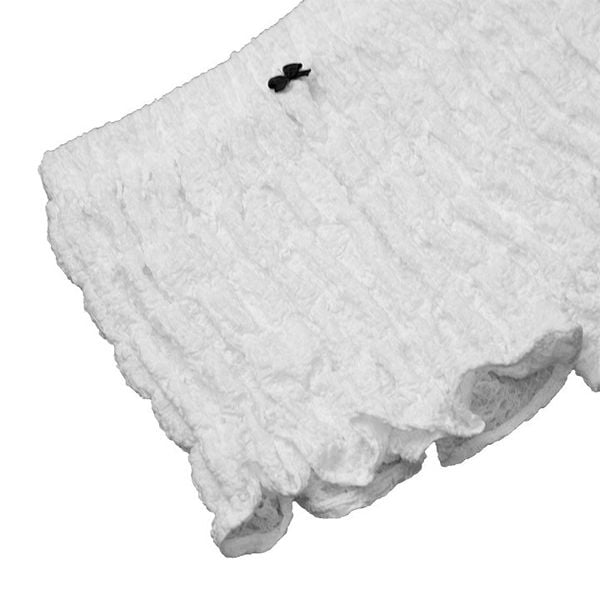  Quần Ngắn Nhún Thun Phối Nơ Hearty Short MADMIND - Màu Trắng 