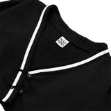  Áo Khoác Ngắn Nỉ Bông Tay Dài Petite Cropped Cardigan Madmind - Màu Đen 