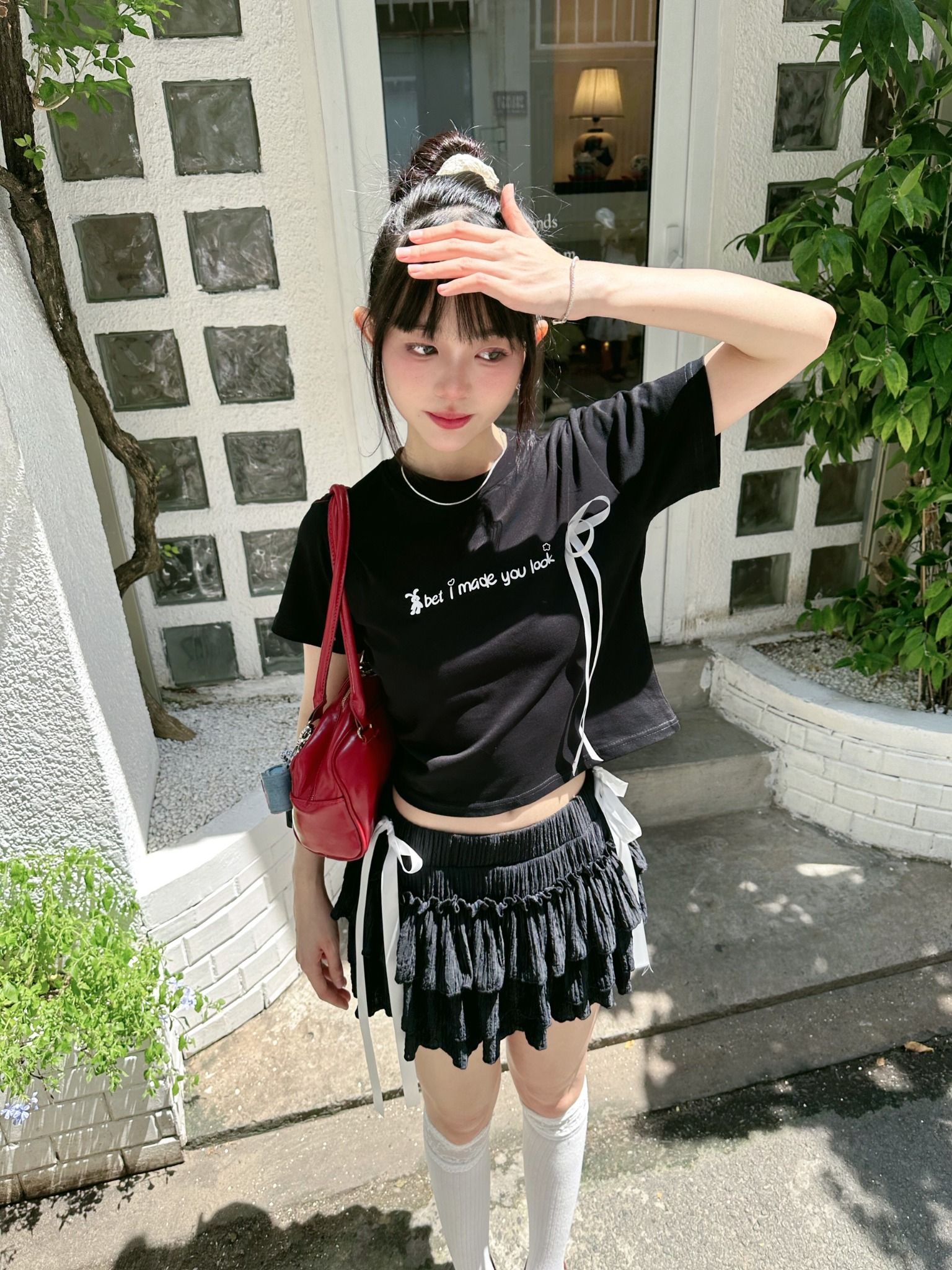  Váy Ngắn Xòe Tầng Có Quần Bảo Hộ Bowie Coquette Mini Skirt - Màu Đen 