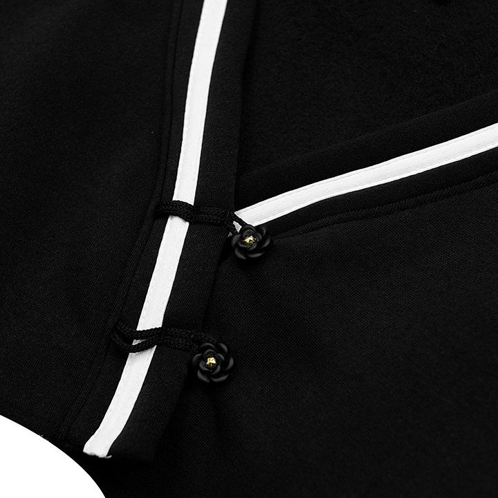  Áo Khoác Ngắn Nỉ Bông Tay Dài Petite Cropped Cardigan Madmind - Màu Đen 