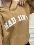  Áo Hoodie Tay Dài Thêu Chữ, Nỉ Bông Ripped Logo Hoodie - Màu Cacao 