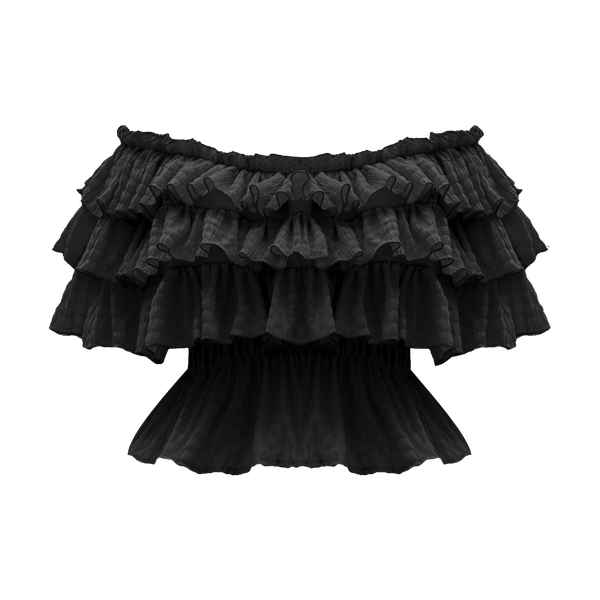  [ MẶC 4 KIỂU ] Áo Nữ Trễ Vai PUDDING MADMIND - Màu Đen 