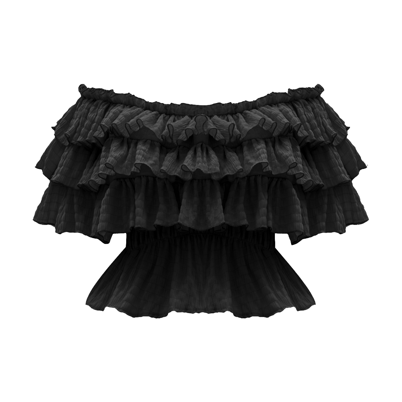  [ MẶC 4 KIỂU ] Áo Nữ Trễ Vai PUDDING MADMIND - Màu Đen 