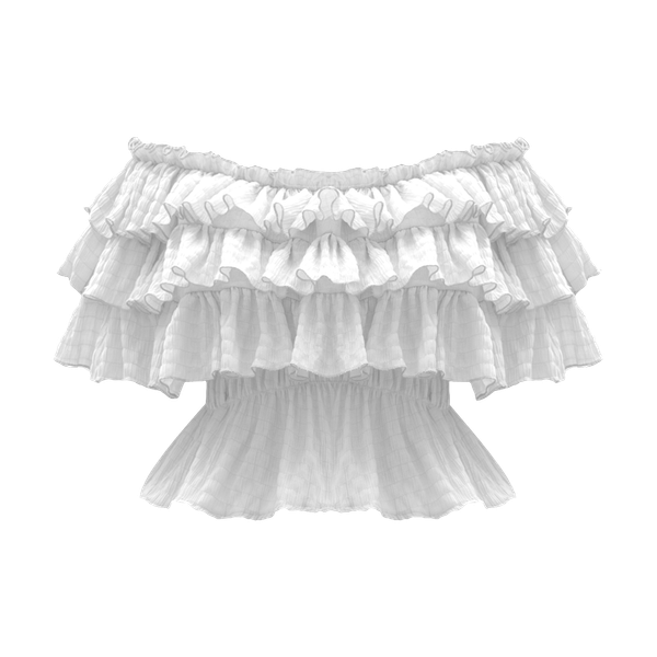  [ MẶC 4 KIỂU ] Áo Nữ Trễ Vai PUDDING MADMIND - Màu Trắng 