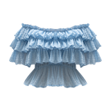  [ MẶC 4 KIỂU ] Áo Nữ Trễ Vai PUDDING MADMIND - Màu Xanh Biển 