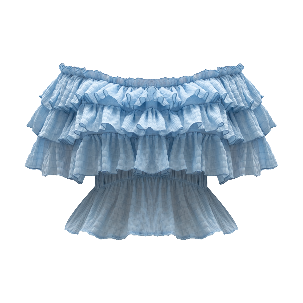  [ MẶC 4 KIỂU ] Áo Nữ Trễ Vai PUDDING MADMIND - Màu Xanh Biển 