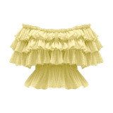  [ MẶC 4 KIỂU ] Áo Nữ Trễ Vai PUDDING MADMIND - Màu Vàng Nhạt 