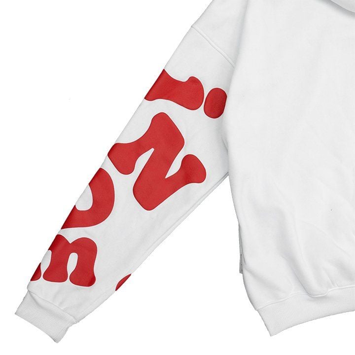  Áo Hoodie Tay Dài Bubblegum In Nổi Madmind -  Màu Trắng 