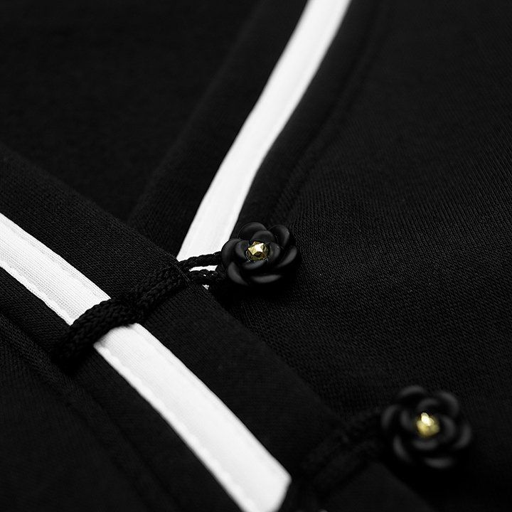  Áo Khoác Ngắn Nỉ Bông Tay Dài Petite Cropped Cardigan Madmind - Màu Đen 