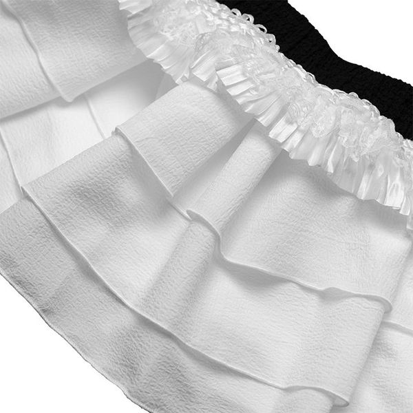  Chân Váy Ngắn Nhún 4 Tầng Phối Ren (Có Quần Bảo Hộ) Rora Skirt MADMIND - Màu Trắng 