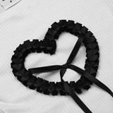  Áo Thun Nữ Form Body Họa Tiết Nơ Ruy Băng Hearty Top MADMIND - Màu Trắng 