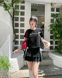  Áo Thun Phối Thắt Nơ Your Gift Madmind - Màu Đen 