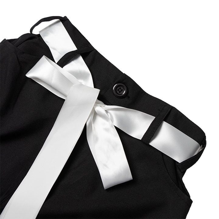  Quần Dài Phối Thắt Nơ Ribbon Trouser Madmind - Màu Đen 