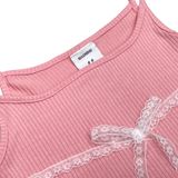  Áo Hai Dây Nữ Đính Nơ Bowie Top MADMIND - Màu Hồng 