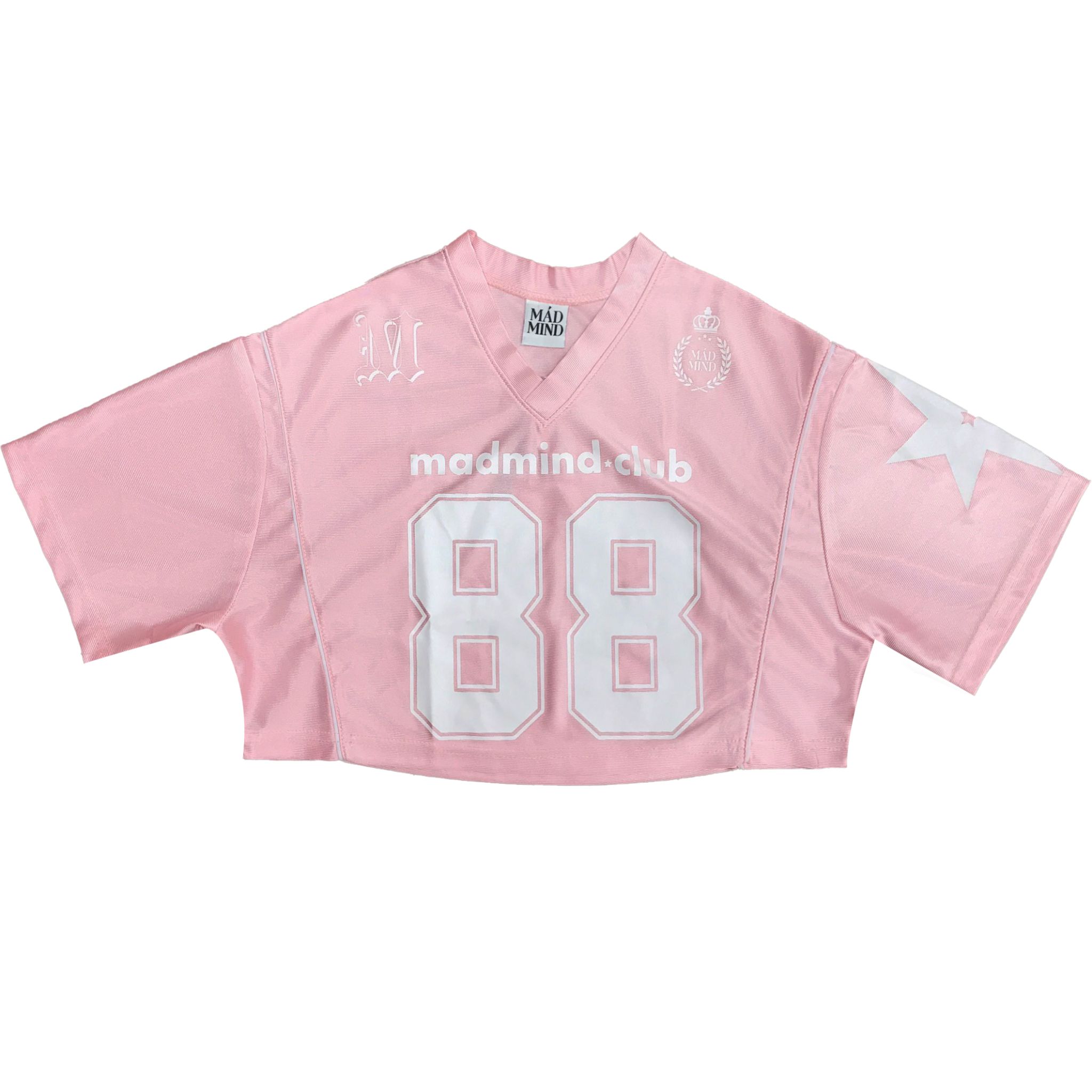  Áo Thun CropTop Jersey 88 MadMind - Màu Hồng 