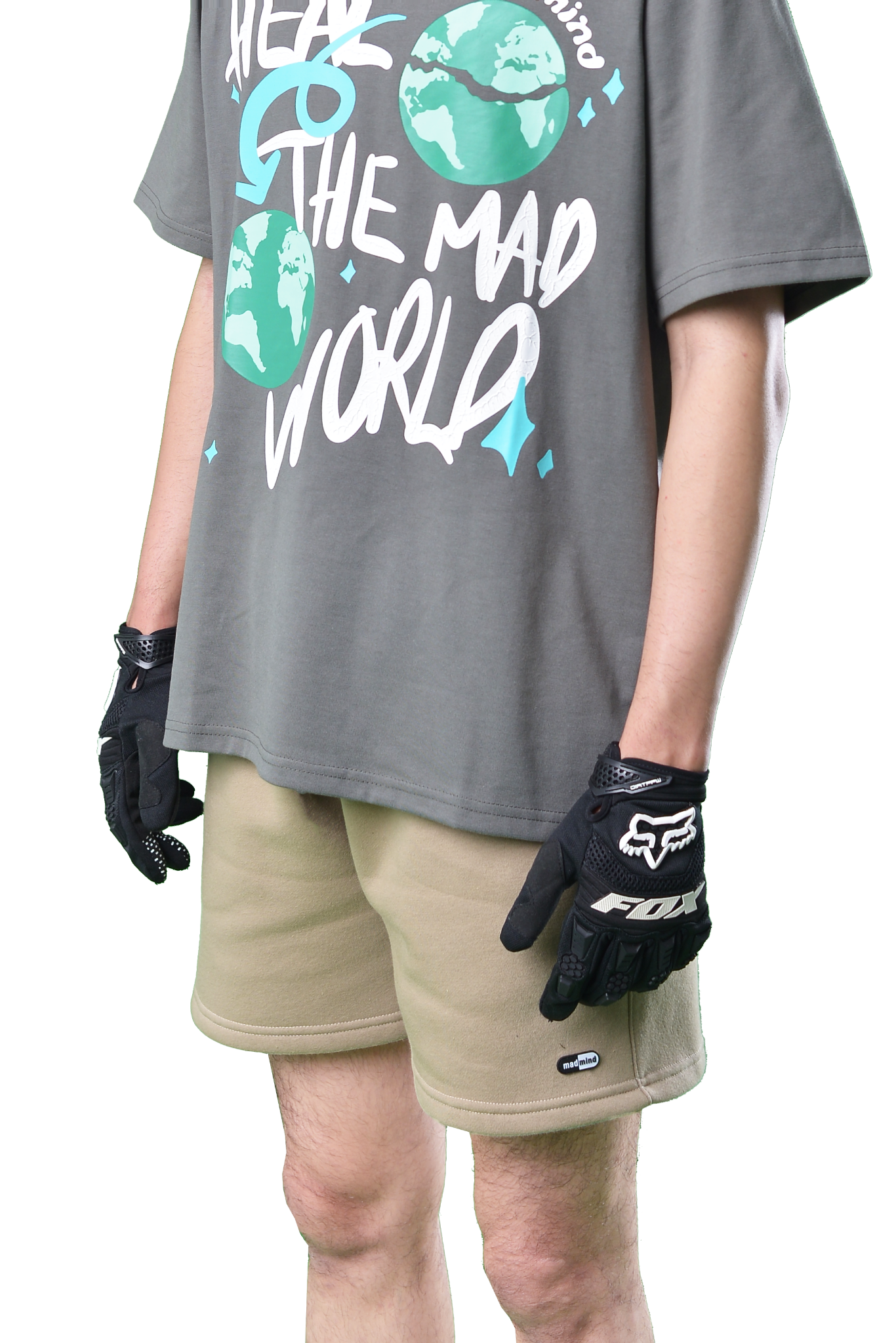  Quần Ngắn Premium Logo Madmind Nỉ Bông Màu Cacao 