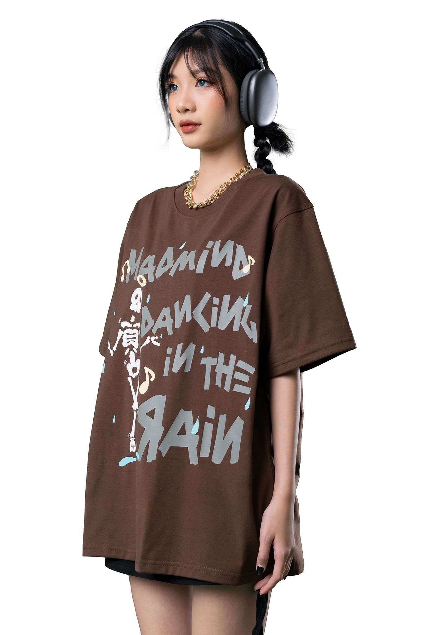  Áo Thun Skull Madmind Màu Nâu 