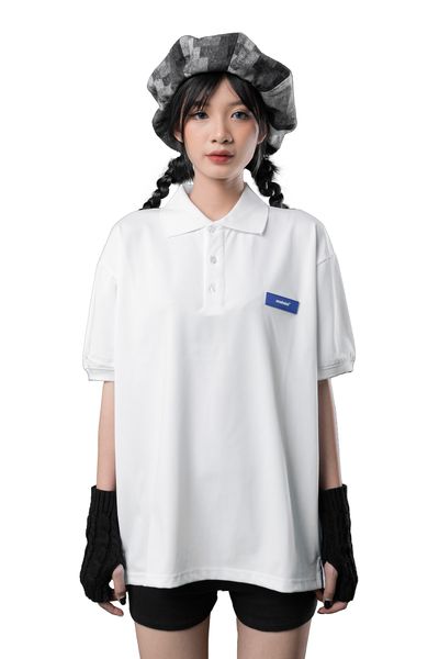  Áo Polo Fresh Madmind Màu Trắng, Vải Cá Sấu 