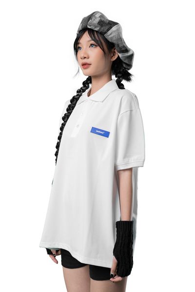  Áo Polo Fresh Madmind Màu Trắng, Vải Cá Sấu 