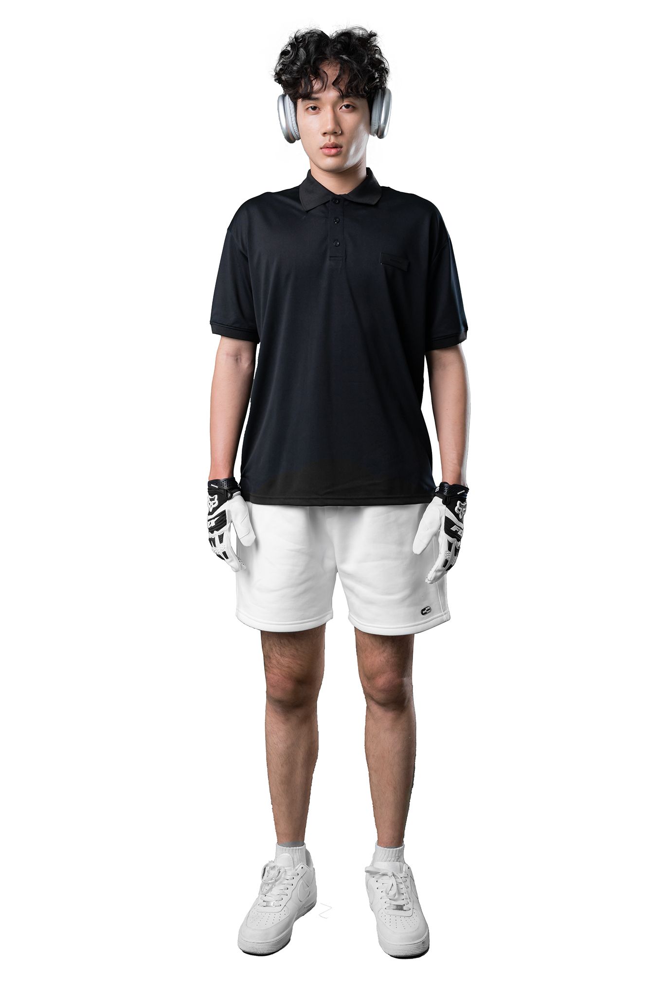  Áo Polo Fresh Madmind Màu Đen, Vải Cá Sấu 