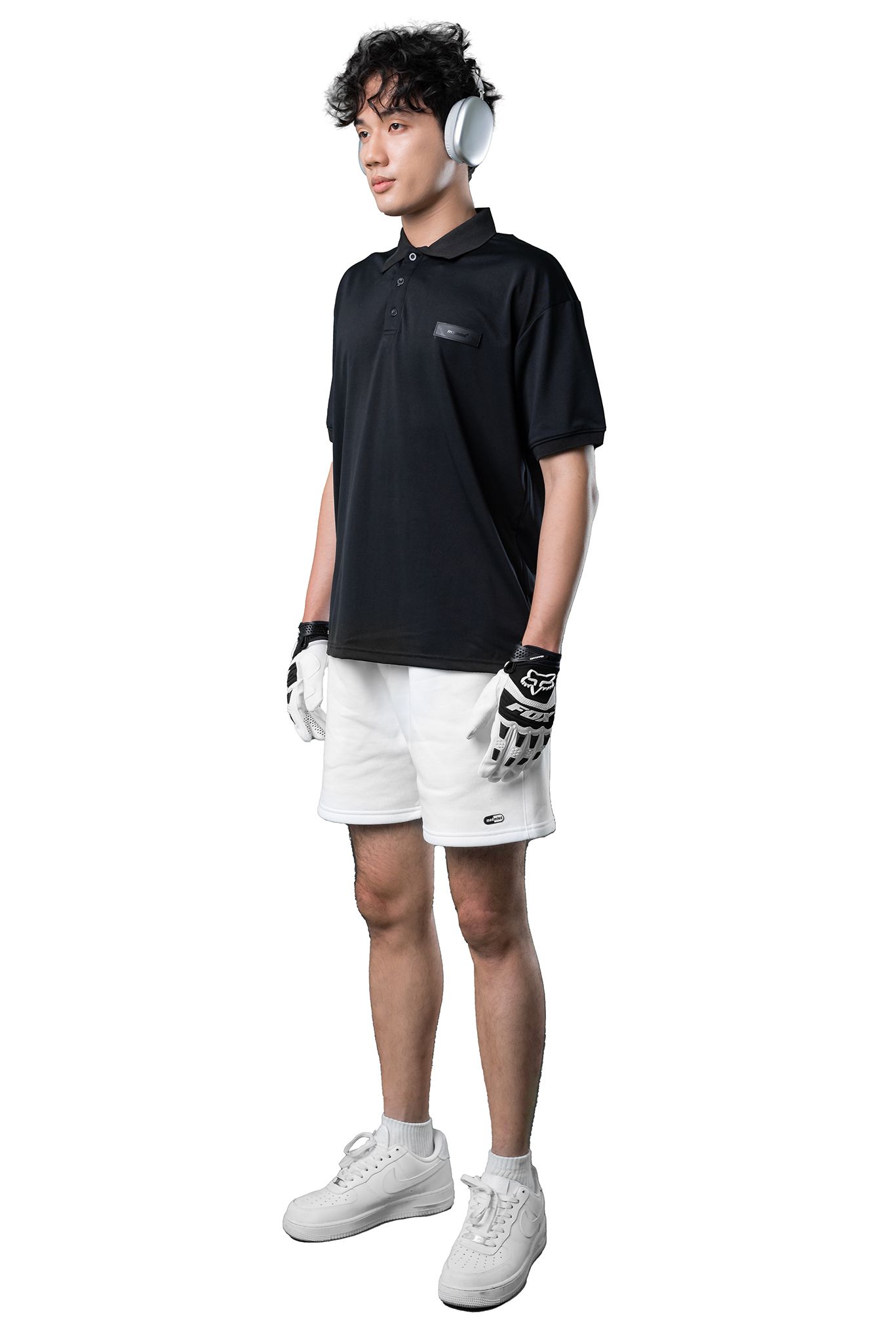  Áo Polo Fresh Madmind Màu Đen, Vải Cá Sấu 